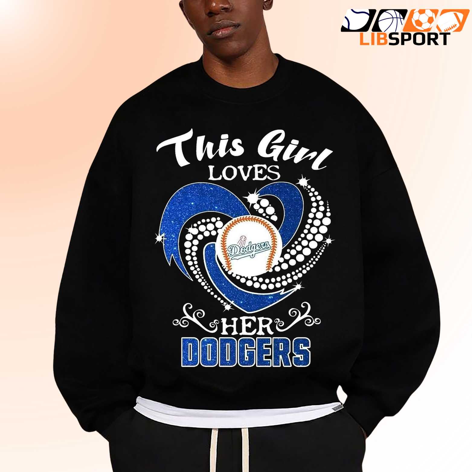This Girl Loves Her Los Angeles Dodgers T Shirt, Streetwear Unisex Tee